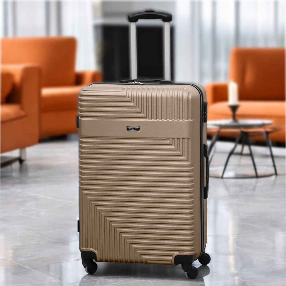 Travel Way ABS Luggage Set | Lightweight Hard Case with Spinner Wheels | Durable Trolley Bags | 3 Piece Set 20, 24 and 28 inches