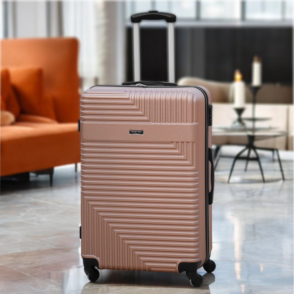 Travel Way ABS Luggage Set | Lightweight Hard Case with Spinner Wheels | Durable Trolley Bags | 3 Piece Set 20, 24 and 28 inches