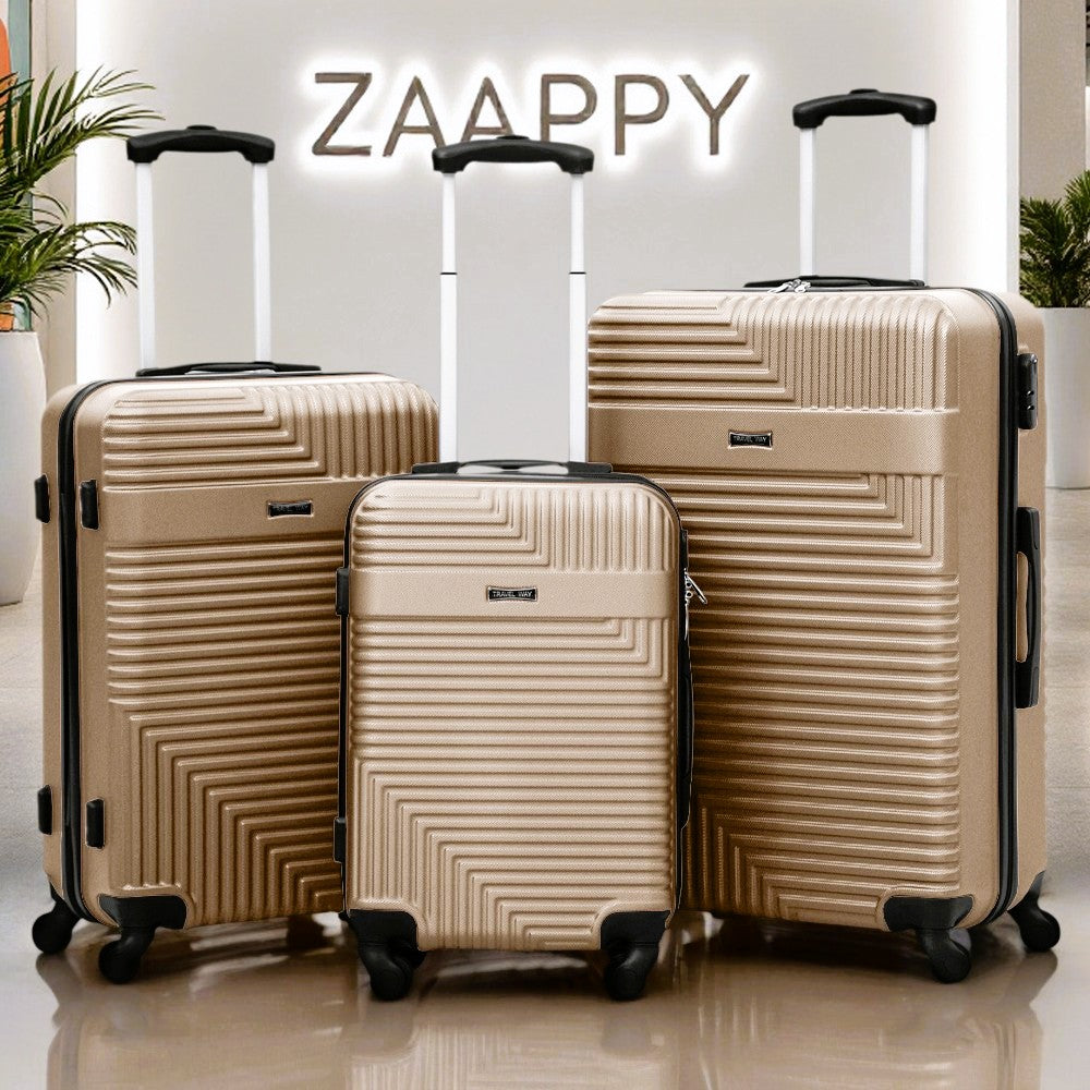 Travel Way ABS Luggage Set | Lightweight Hard Case with Spinner Wheels | Durable Trolley Bags | 3 Piece Set 20" 24" 28"