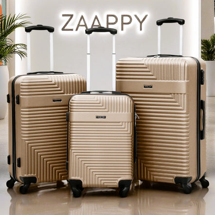 Travel Way ABS Luggage Set | Lightweight Hard Case with Spinner Wheels | Durable Trolley Bags | 3 Piece Set 20, 24 and 28 inches