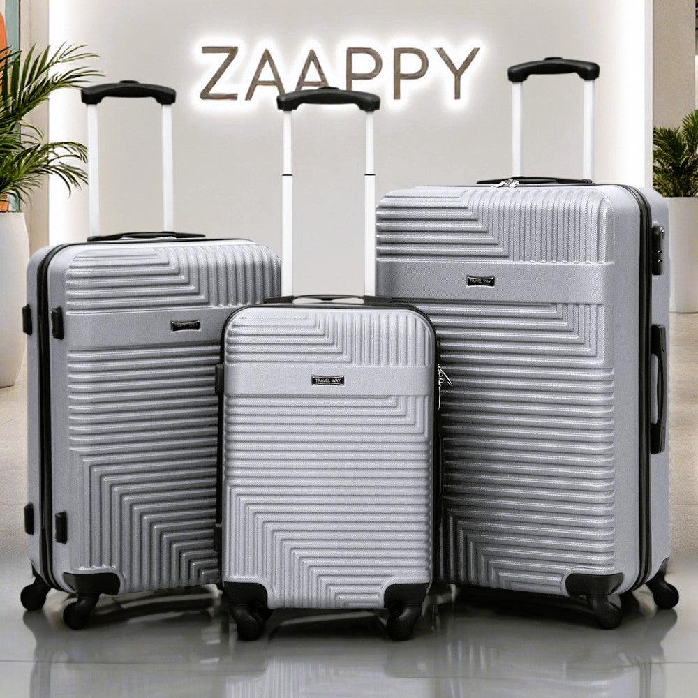 Travel Way ABS Luggage Set | Lightweight Hard Case with Spinner Wheels | Durable Trolley Bags | 3 Piece Set 20" 24" 28"