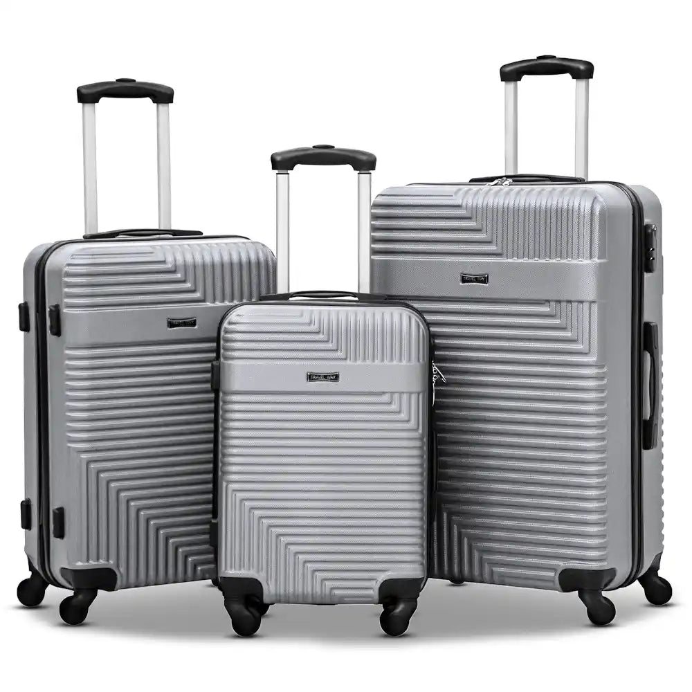 Travel Way ABS Luggage Set | Lightweight Hard Case with Spinner Wheels | Durable Trolley Bags | 3 Piece Set 20, 24 and 28 inches