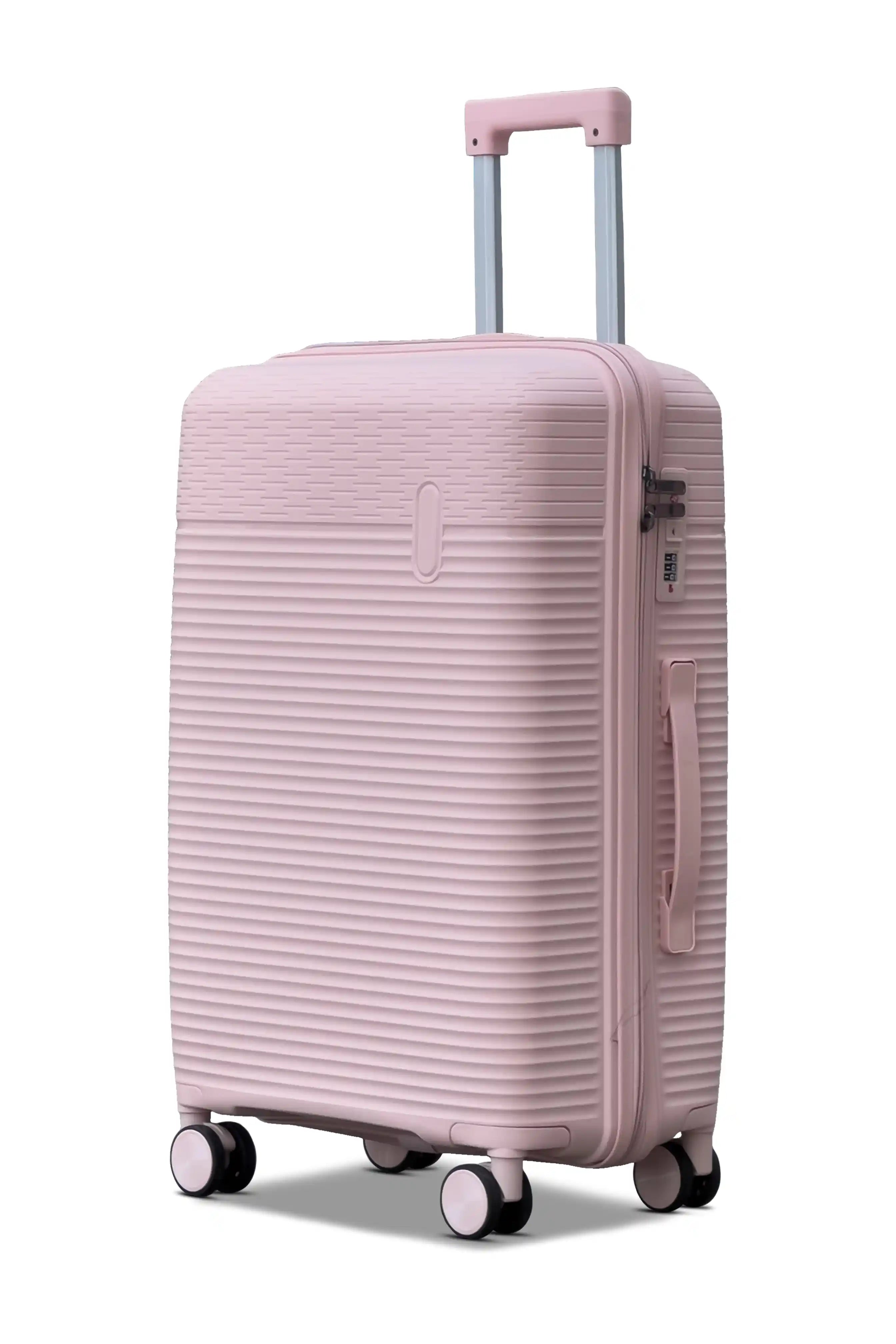 Travel Way PP Line Pro Unbreakable Lightweight 3 Pcs Set (20/24/28 Inch) Hard Shell Luggage Bag With Combination Lock And Telescopic Handle