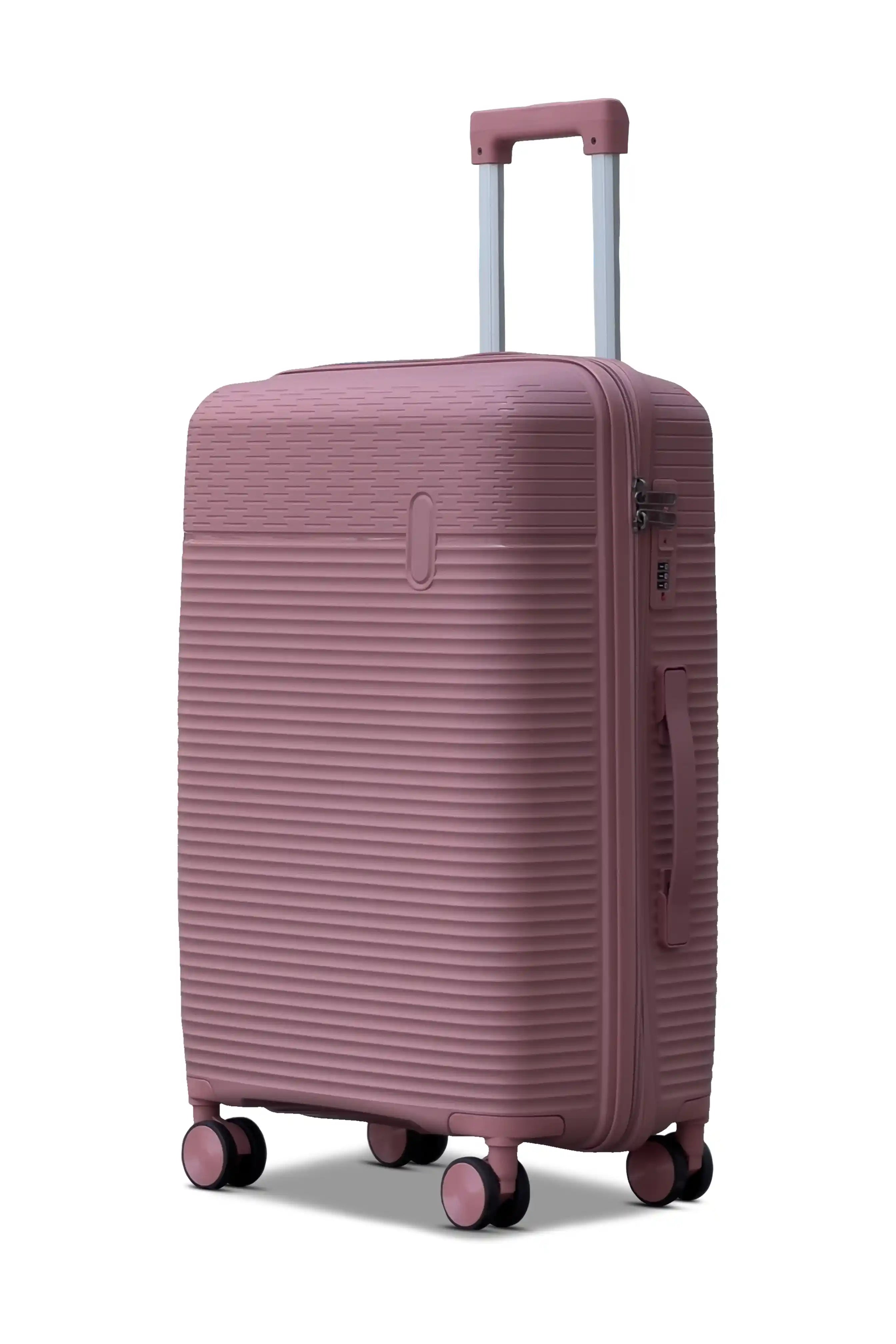 Travel Way PP Line Pro Unbreakable Lightweight 3 Pcs Set (20/24/28 Inch) Hard Shell Luggage Bag With Combination Lock And Telescopic Handle