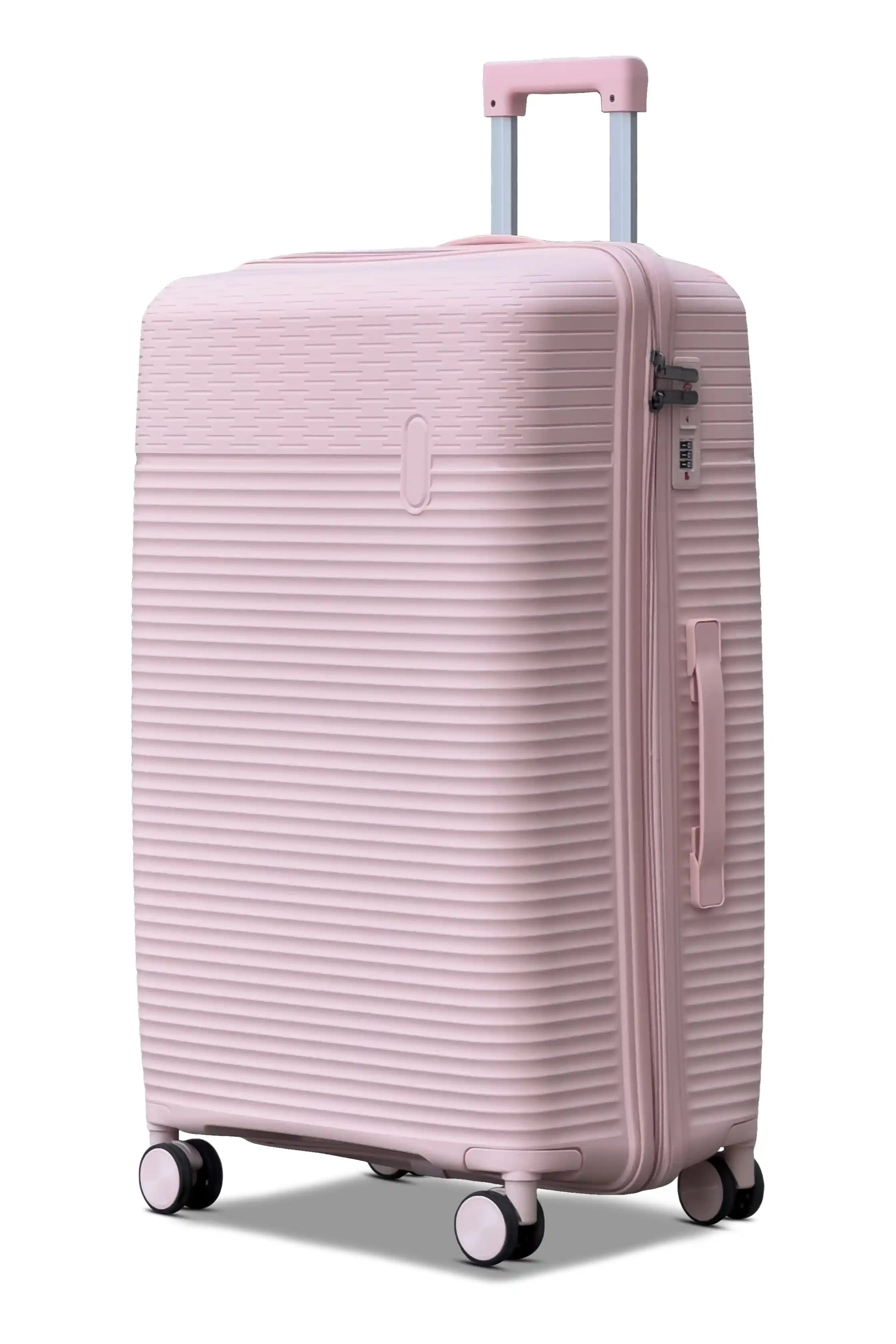 Travel Way PP Line Pro Unbreakable Lightweight 3 Pcs Set (20/24/28 Inch) Hard Shell Luggage Bag With Combination Lock And Telescopic Handle