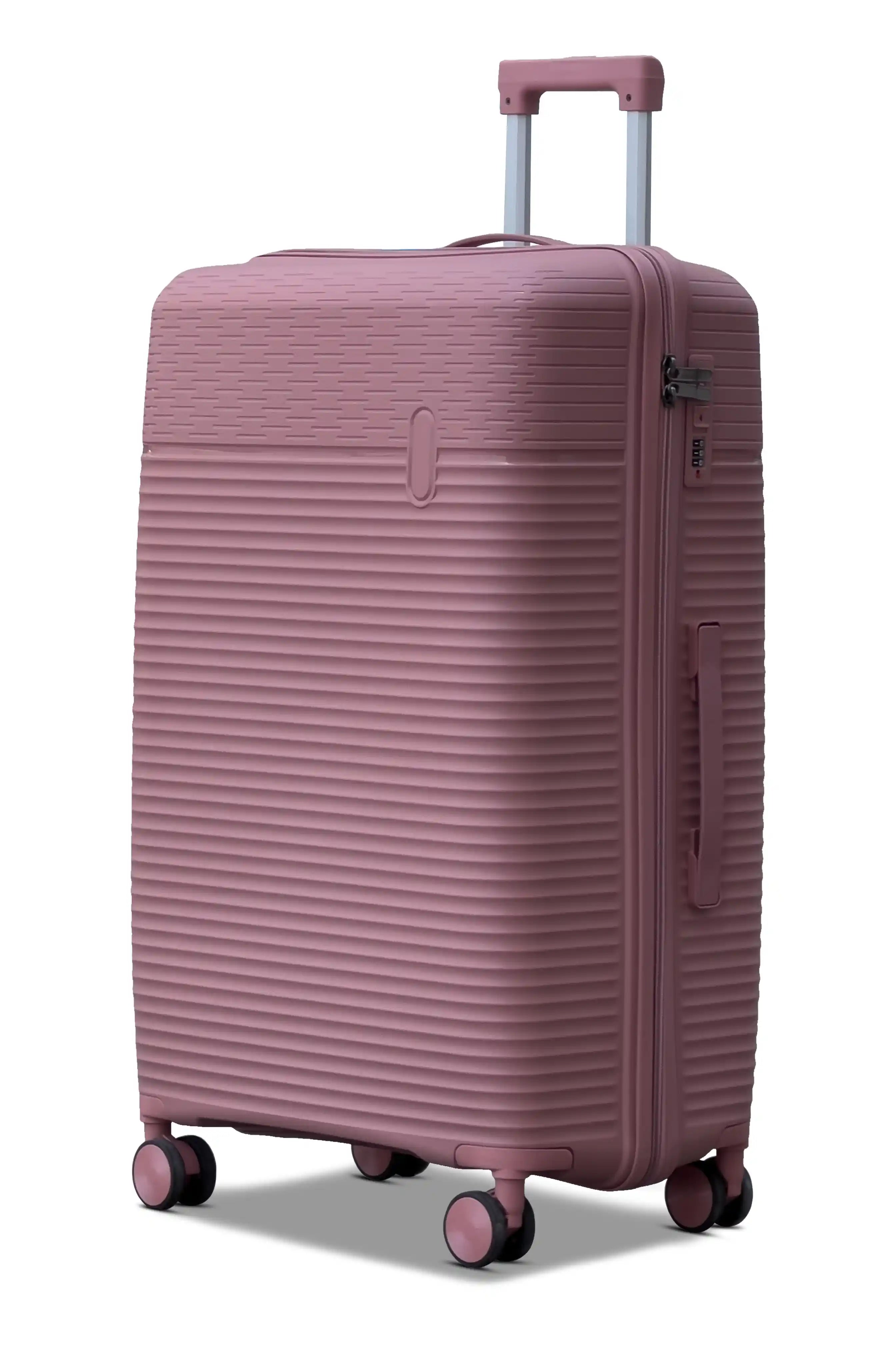 Travel Way PP Line Pro Unbreakable Lightweight 3 Pcs Set (20/24/28 Inch) Hard Shell Luggage Bag With Combination Lock And Telescopic Handle