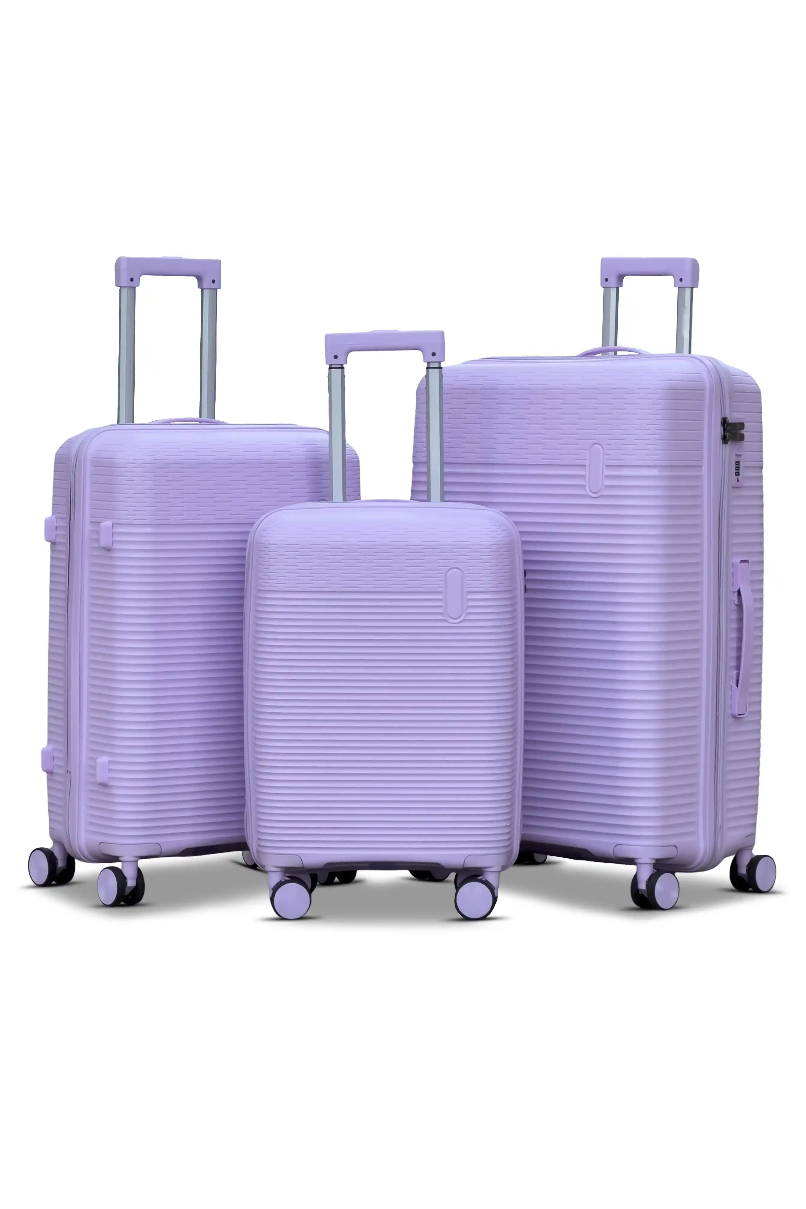 Travel Way PP Line Pro Unbreakable Lightweight 3 Pcs Set (20/24/28 Inch) Hard Shell Luggage Bag With Combination Lock And Telescopic Handle