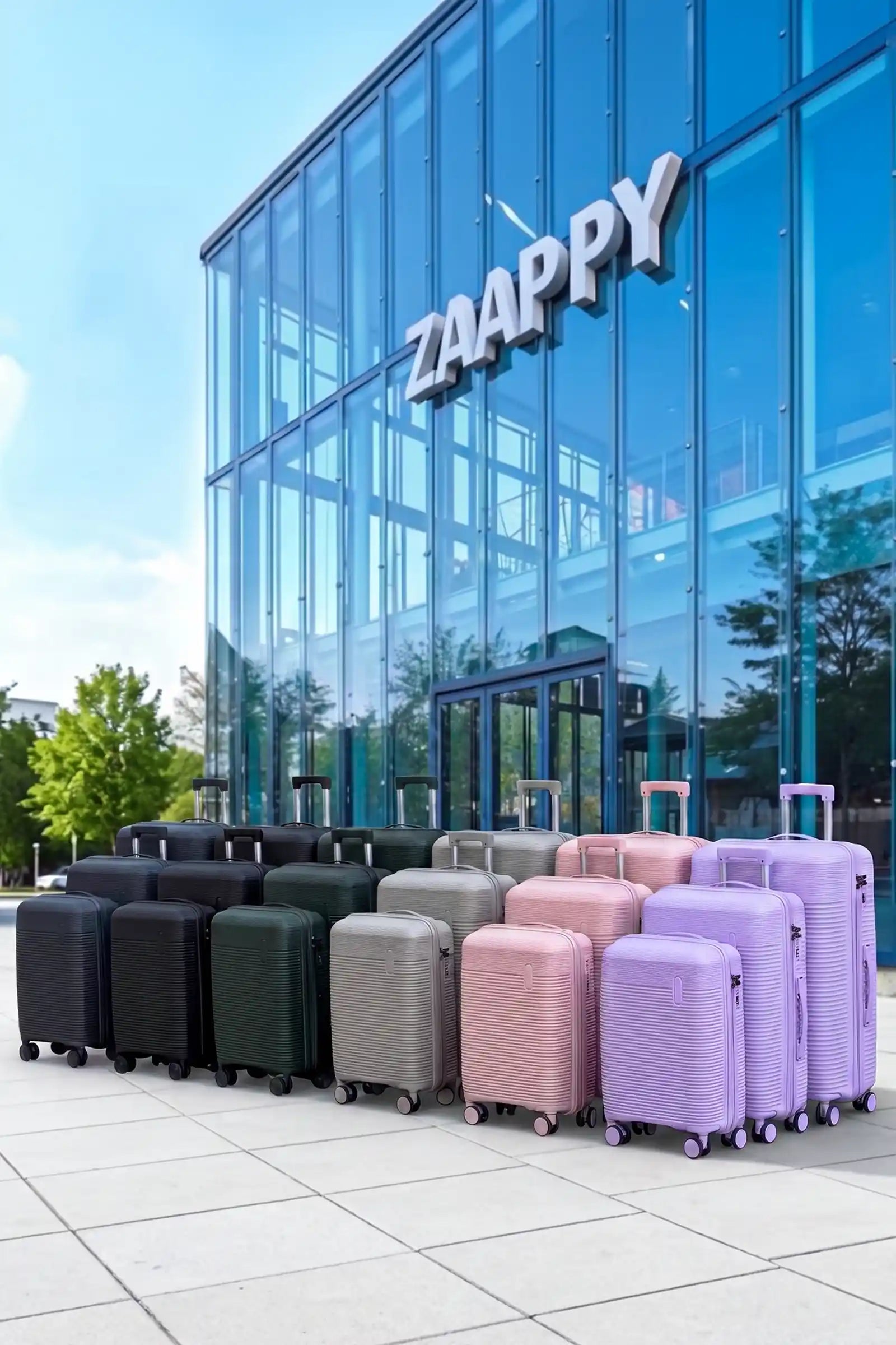 Travel Way PP Line Pro Unbreakable Lightweight 3 Pcs Set (20/24/28 Inch) Hard Shell Luggage Bag With Combination Lock And Telescopic Handle