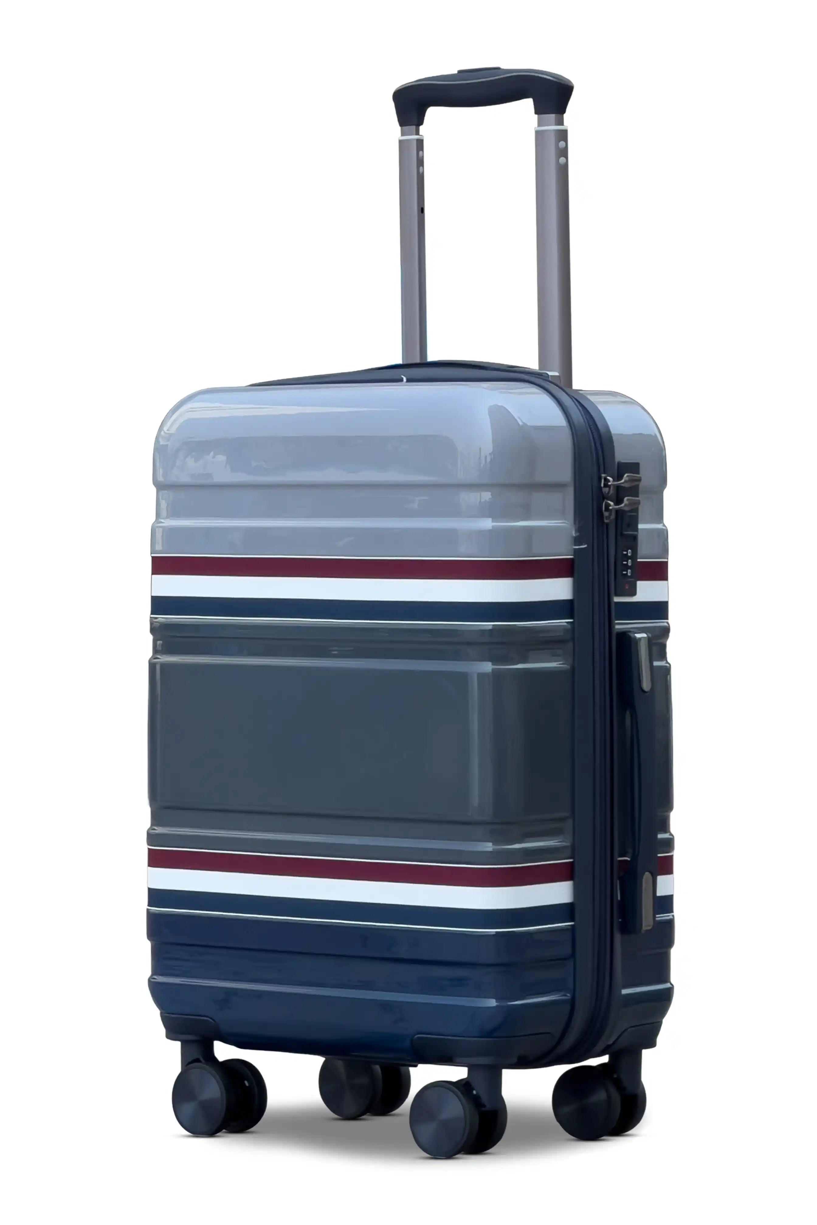20 Inch Small Size Carry On Travelus Printed Expandable PC Lightweight Luggage Bag With Smooth Spinner Wheels