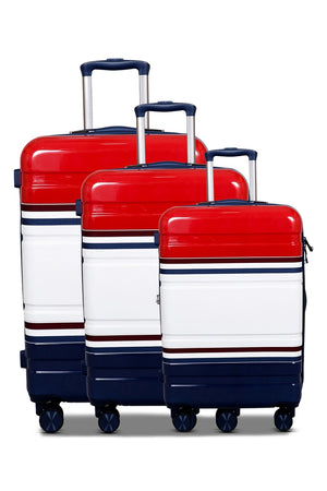 Travelus Printed Hard Shell PC Lightweight 3 Pcs Luggage Set in Multicolours | 20,24,28 Inches