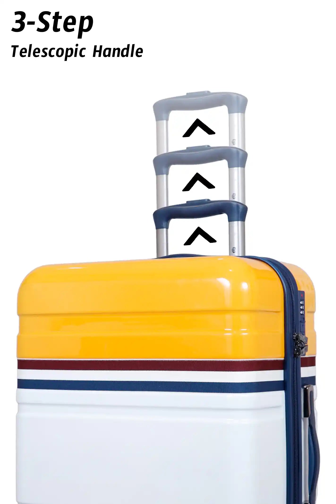 Travelus Printed Hard Shell PC Lightweight 3 Pcs Luggage Set in Multicolours | 20,24,28 Inches
