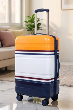 20 Inch Travelus Printed Hard Shell PC Lightweight Small Size Carry On Luggage In Multicolours