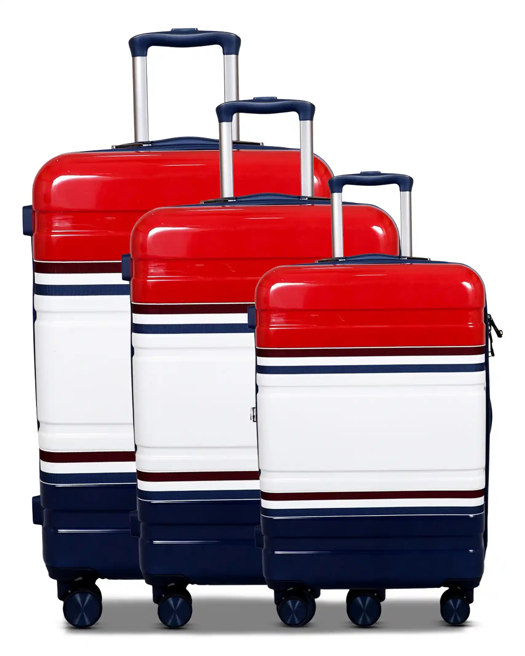 Travelus Printed Hard Shell PC Lightweight 3 Pcs Luggage Set in Multicolours | 20,24,28 Inches