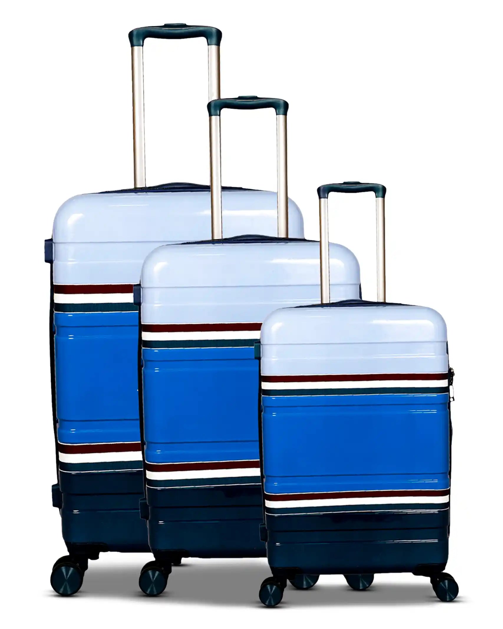 Travelus Printed Hard Shell PC Lightweight 3 Pcs Luggage Set in Multicolours | 20,24,28 Inches