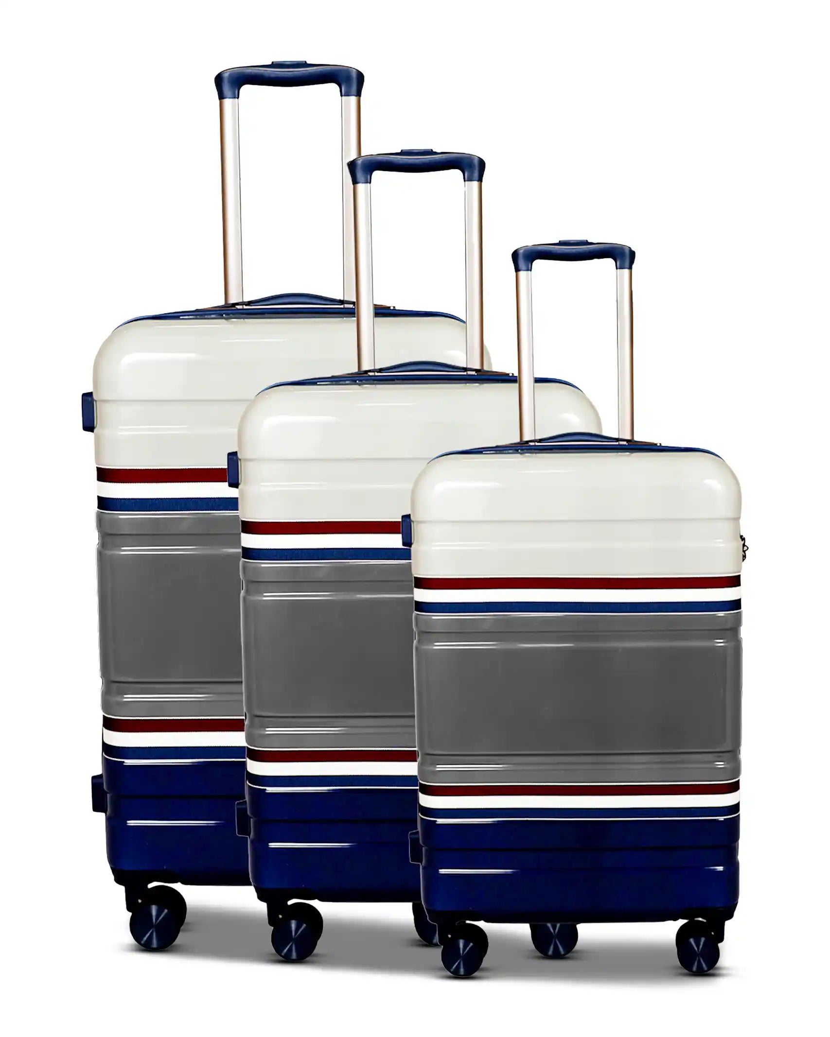 Travelus Printed Hard Shell PC Lightweight 3 Pcs Luggage Set in Multicolours | 20,24,28 Inches