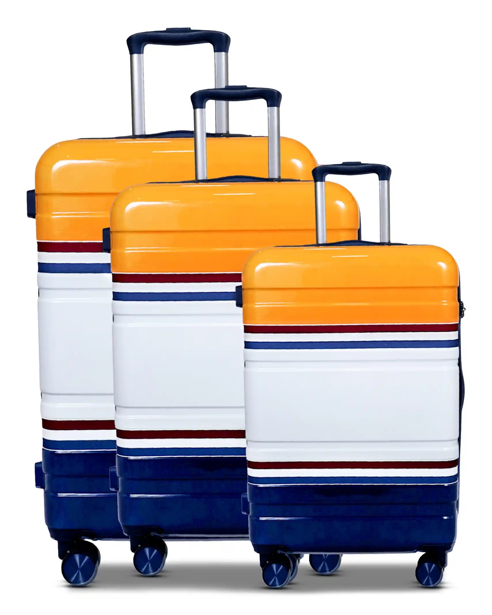 Travelus Printed Hard Shell PC Lightweight 3 Pcs Luggage Set in Multicolours | 20,24,28 Inches