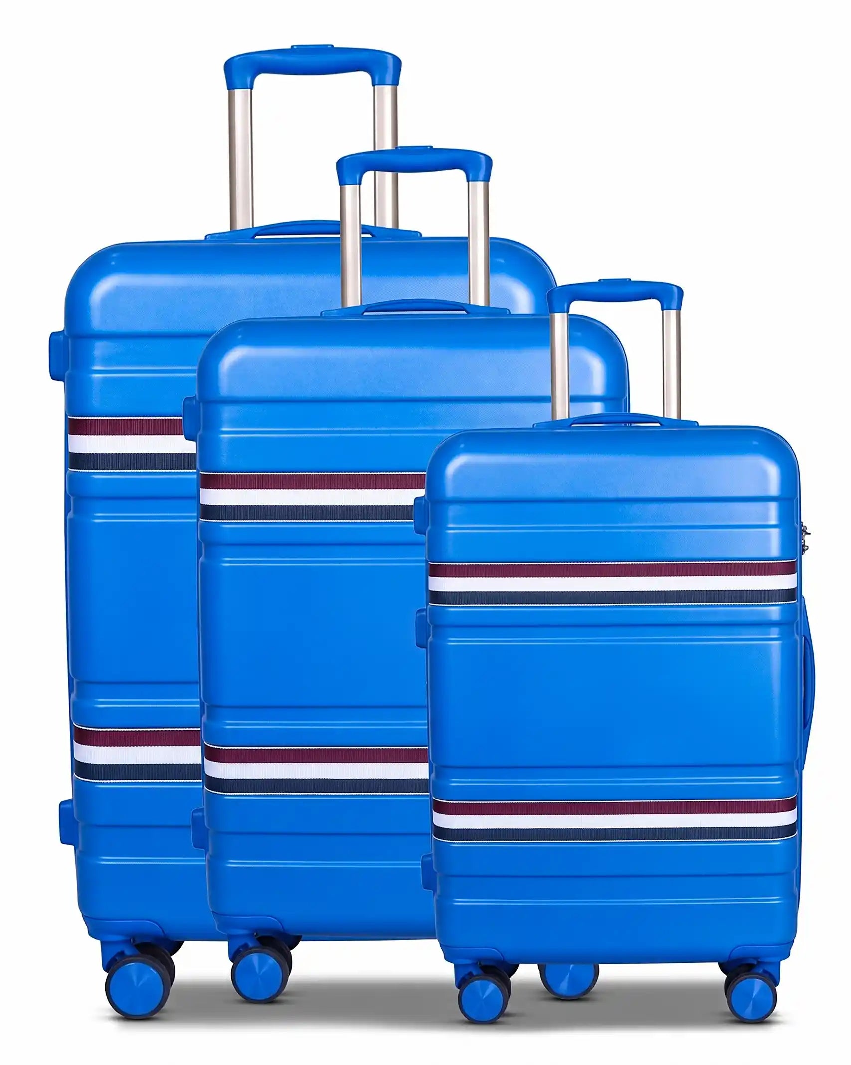 Travelus Printed Hard Shell PC Lightweight 3 Pcs Luggage Set in Multicolours | 20,24,28 Inches
