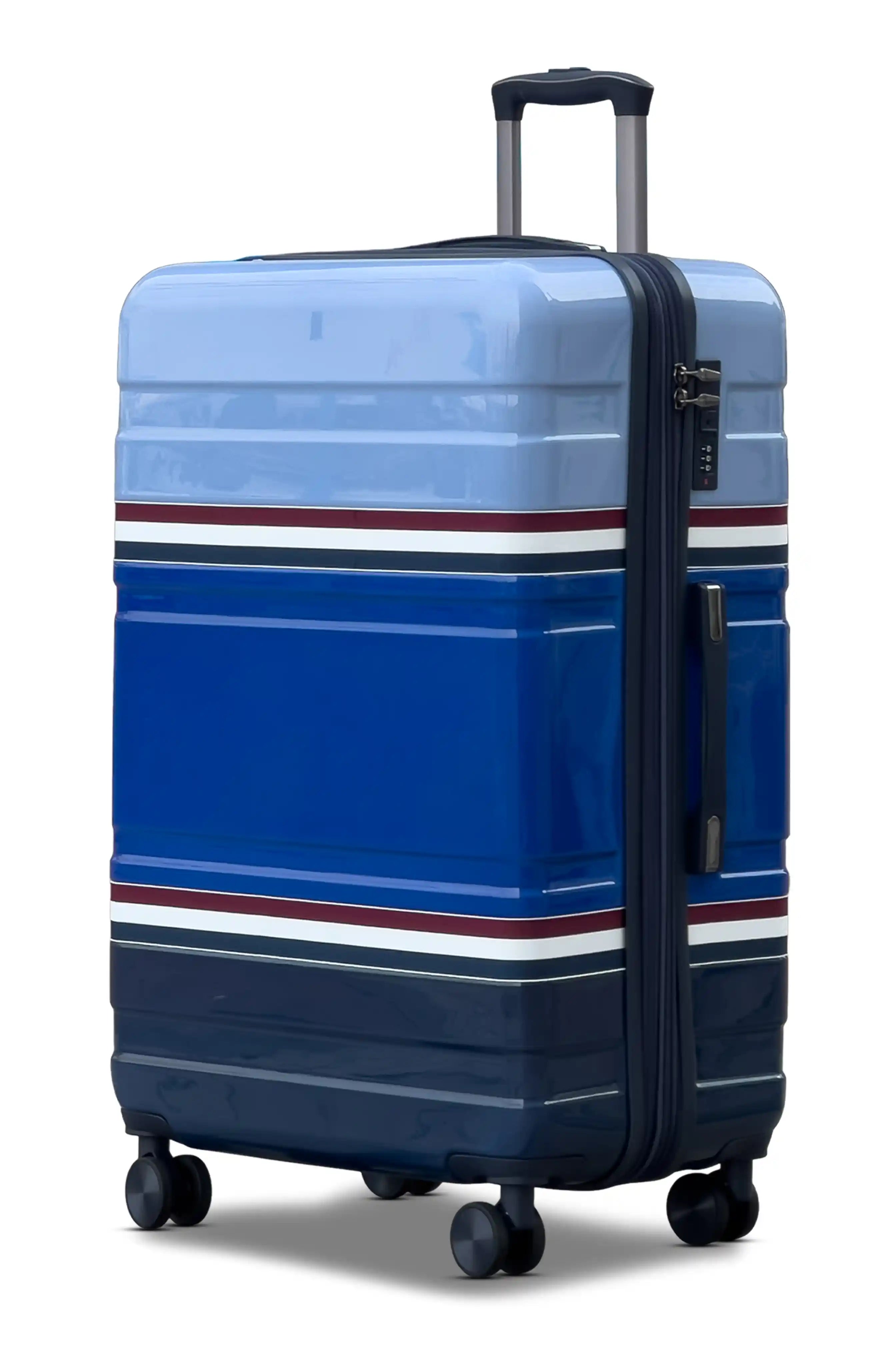 Travelus Printed Expandable PC Lightweight 3 Pcs Set (20/24/28 Inch) Luggage Bags with Smooth Spinner Wheels