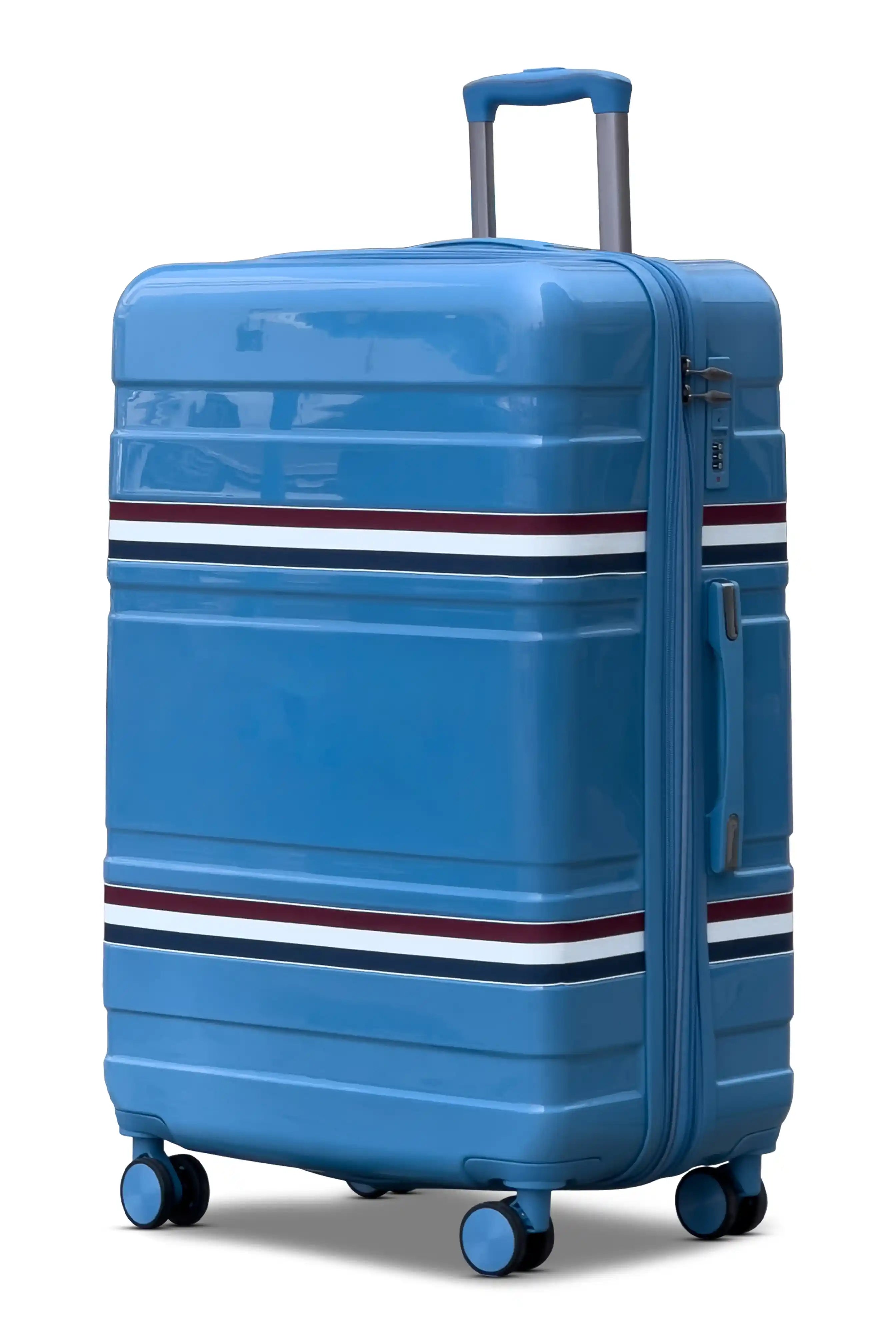 Travelus Printed Expandable PC Lightweight 3 Pcs Set (20/24/28 Inch) Luggage Bags with Smooth Spinner Wheels