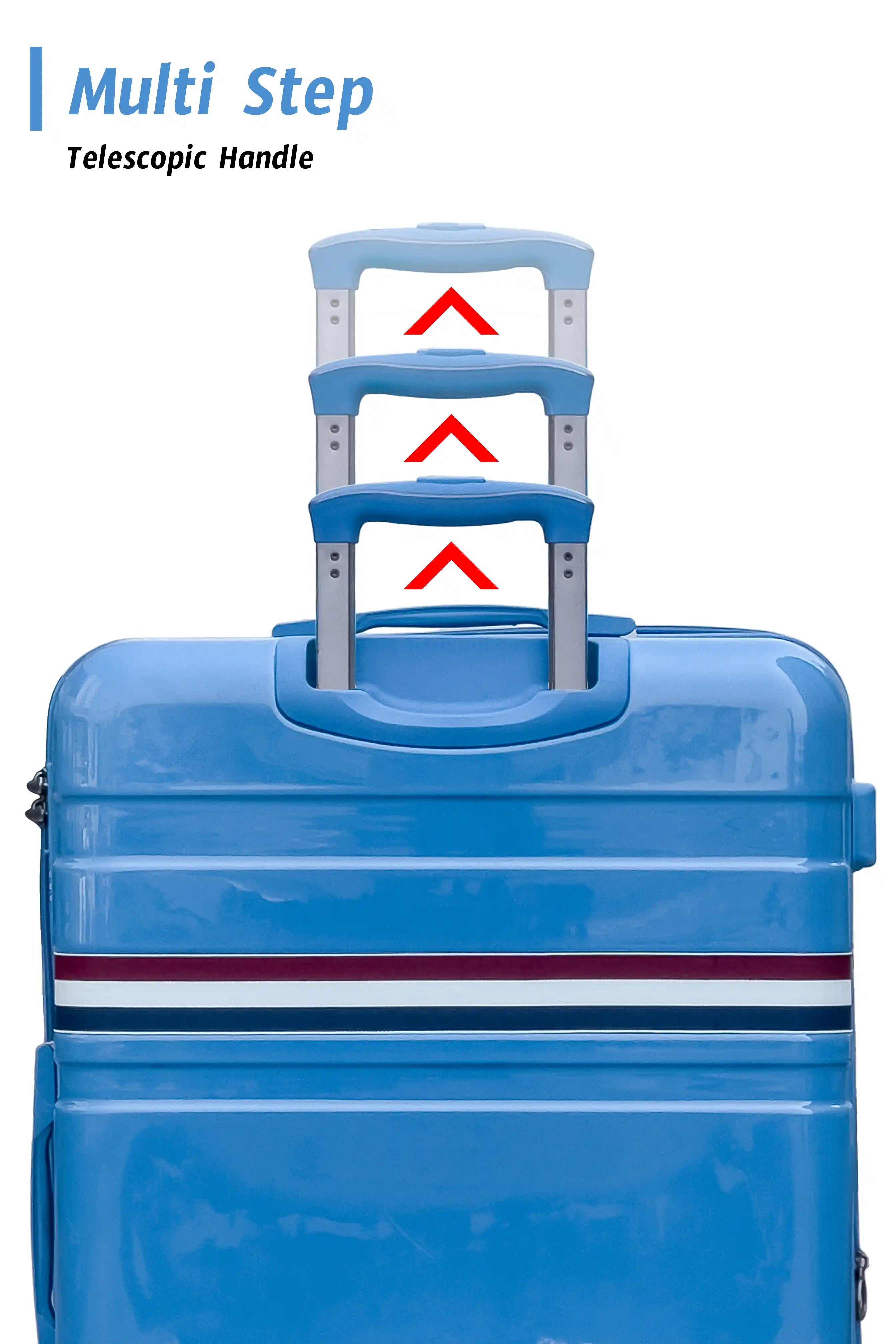 24 Inch Medium Size Checked In Travelus Printed Expandable PC Lightweight Luggage Bag With Smooth Spinner Wheels
