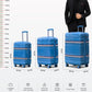 Travelus Printed Hard Shell PC Lightweight 28 Inch Luggage with dimension chart