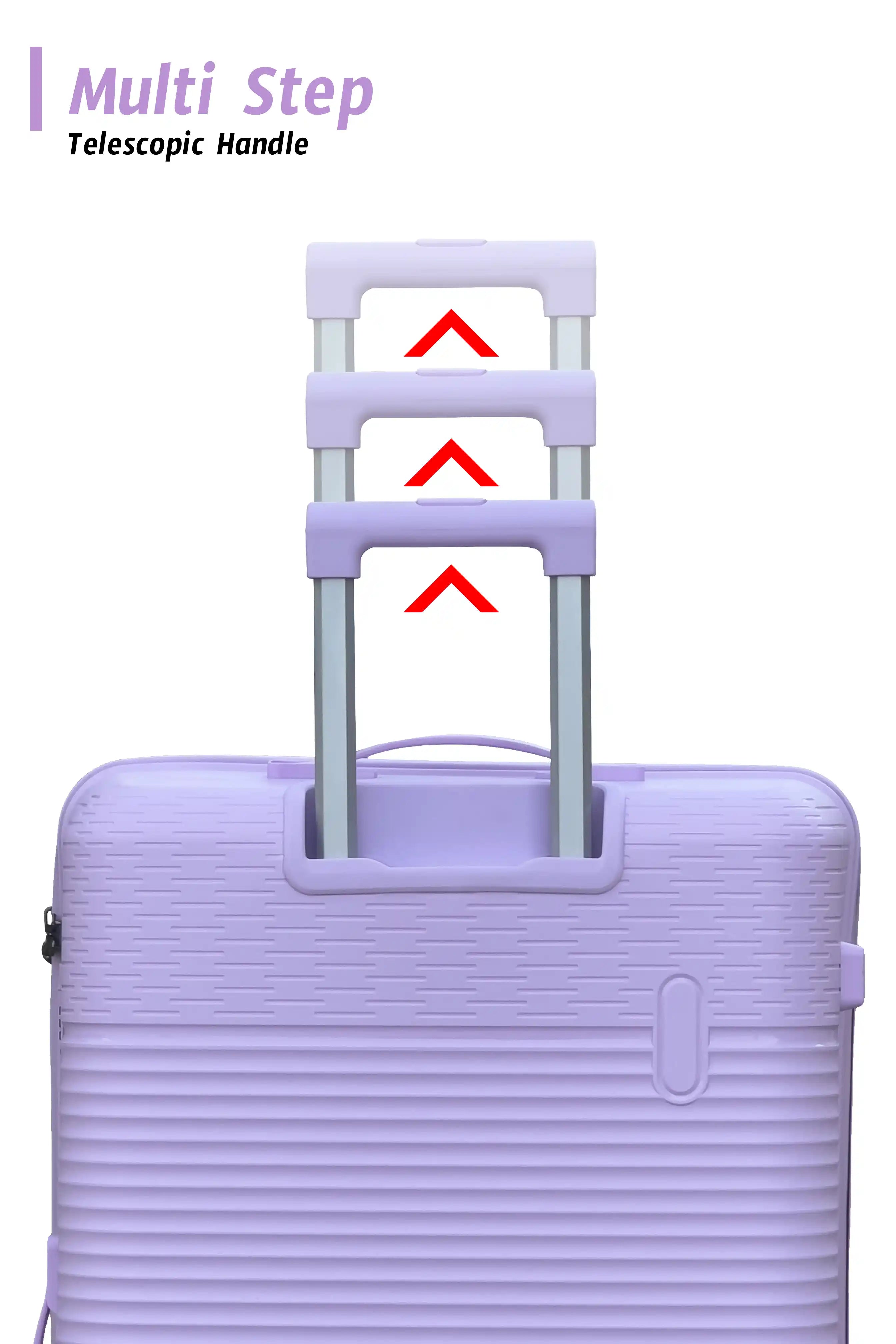 Travel Way PP Line Pro Unbreakable Lightweight 3 Pcs Set (20/24/28 Inch) Hard Shell Luggage Bag With Combination Lock And Telescopic Handle