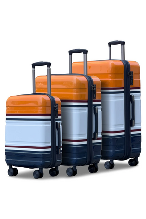 Travelus Printed Expandable PC Lightweight 3 Pcs Set (20/24/28 Inch) Luggage Bags with Smooth Spinner Wheels