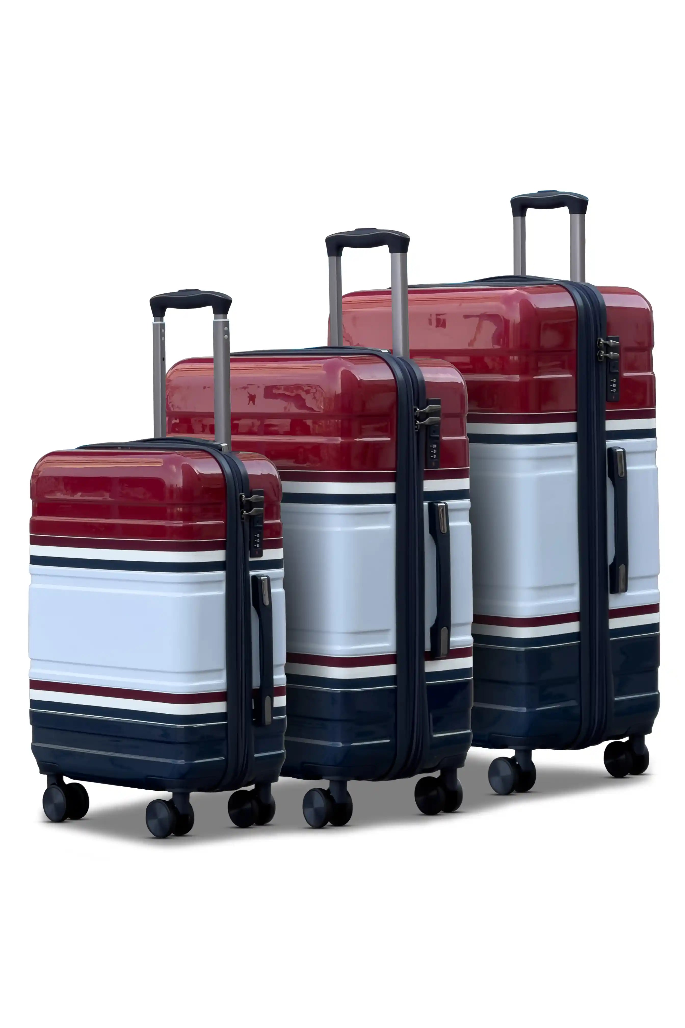 Travelus Printed Expandable PC Lightweight 3 Pcs Set (20/24/28 Inch) Luggage Bags with Smooth Spinner Wheels