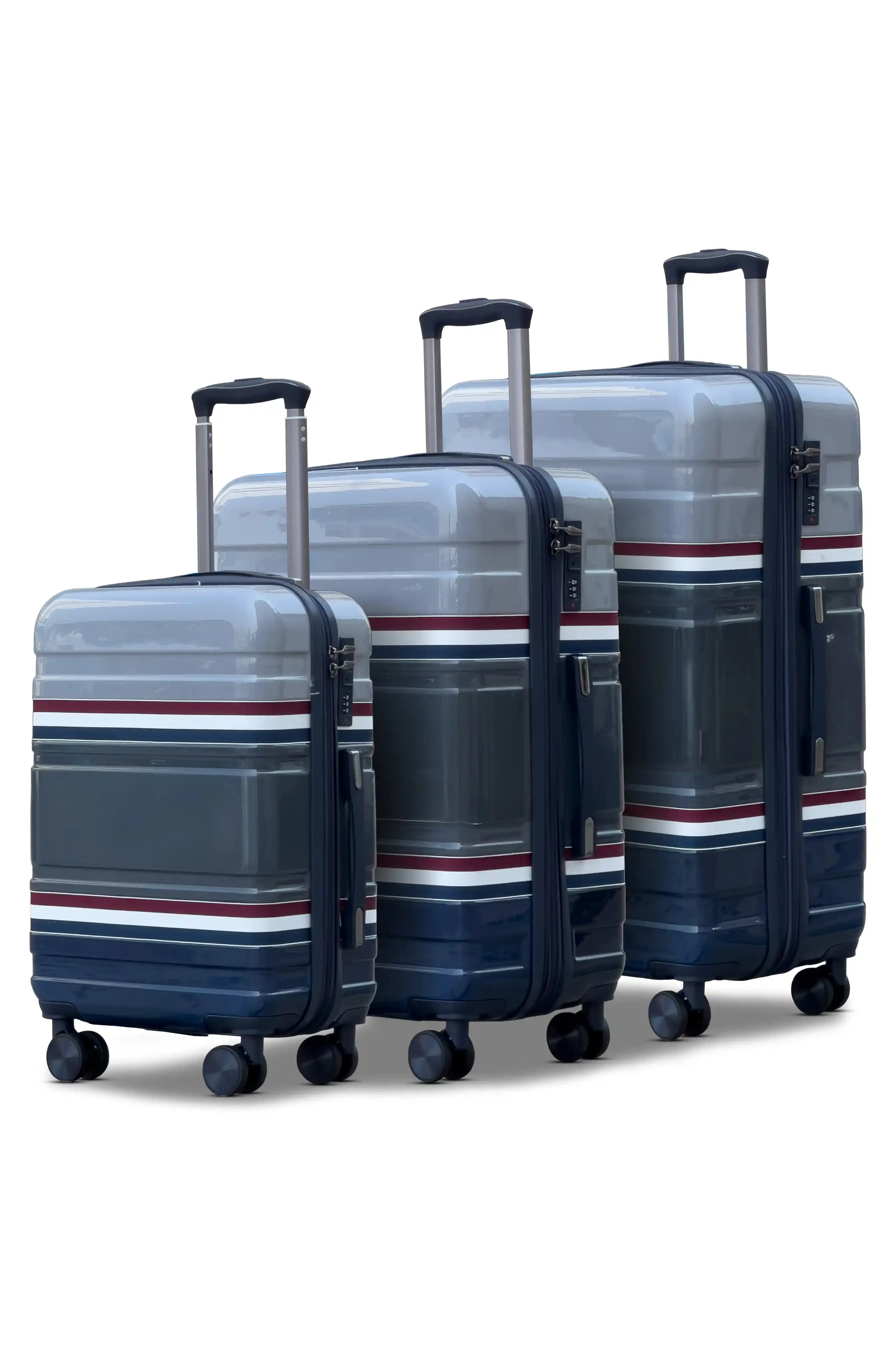 Travelus Printed Expandable PC Lightweight 3 Pcs Set (20/24/28 Inch) Luggage Bags with Smooth Spinner Wheels