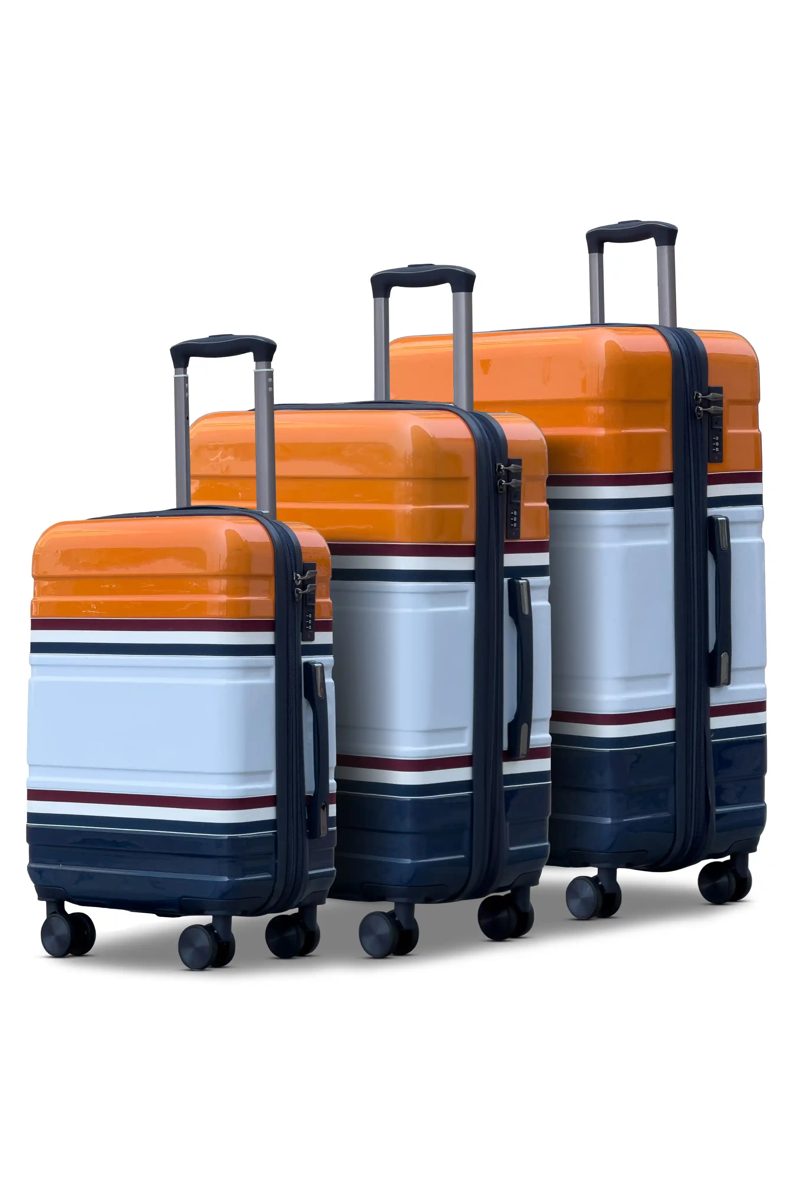 Travelus Printed Expandable PC Lightweight 3 Pcs Set (20/24/28 Inch) Luggage Bags with Smooth Spinner Wheels