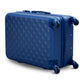 4 Piece Full Set 7" 20" 24" 28 Inches Blue Colour Diamond Cut ABS Luggage Lightweight Hard Case Trolley Bag Zaappy.com