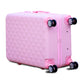 28" Pink Colour Diamond Cut ABS Lightweight Luggage Bag With Spinner Wheel Zaappy.com