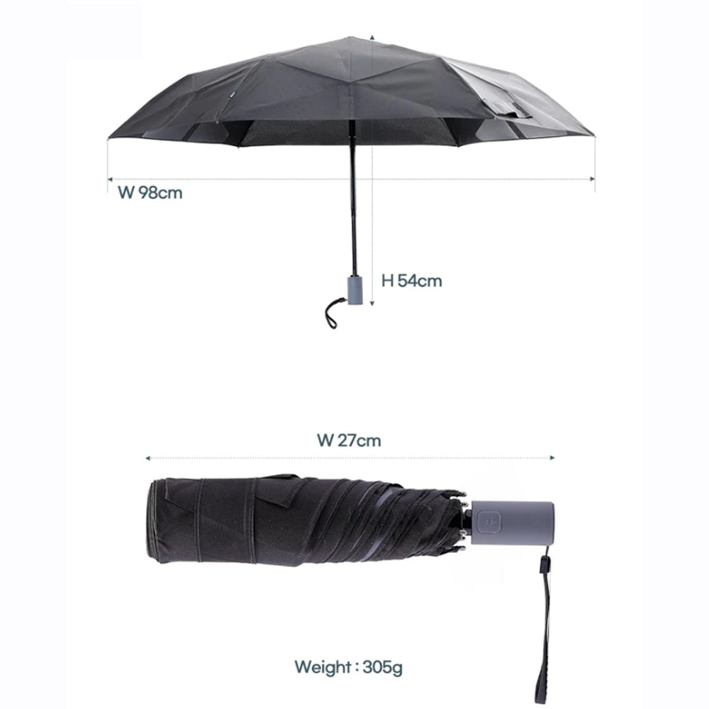 Automatic Open and Close Single Colour 3 Fold Bright Umbrella Zaappy.com