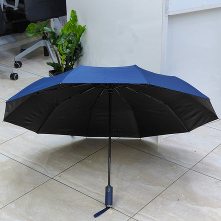 Automatic Open and Close Single Colour 3 Fold Bright Umbrella