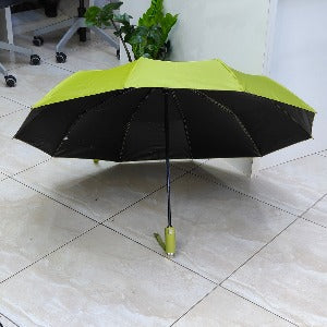 Automatic Open and Close Single Colour 3 Fold Bright Umbrella
