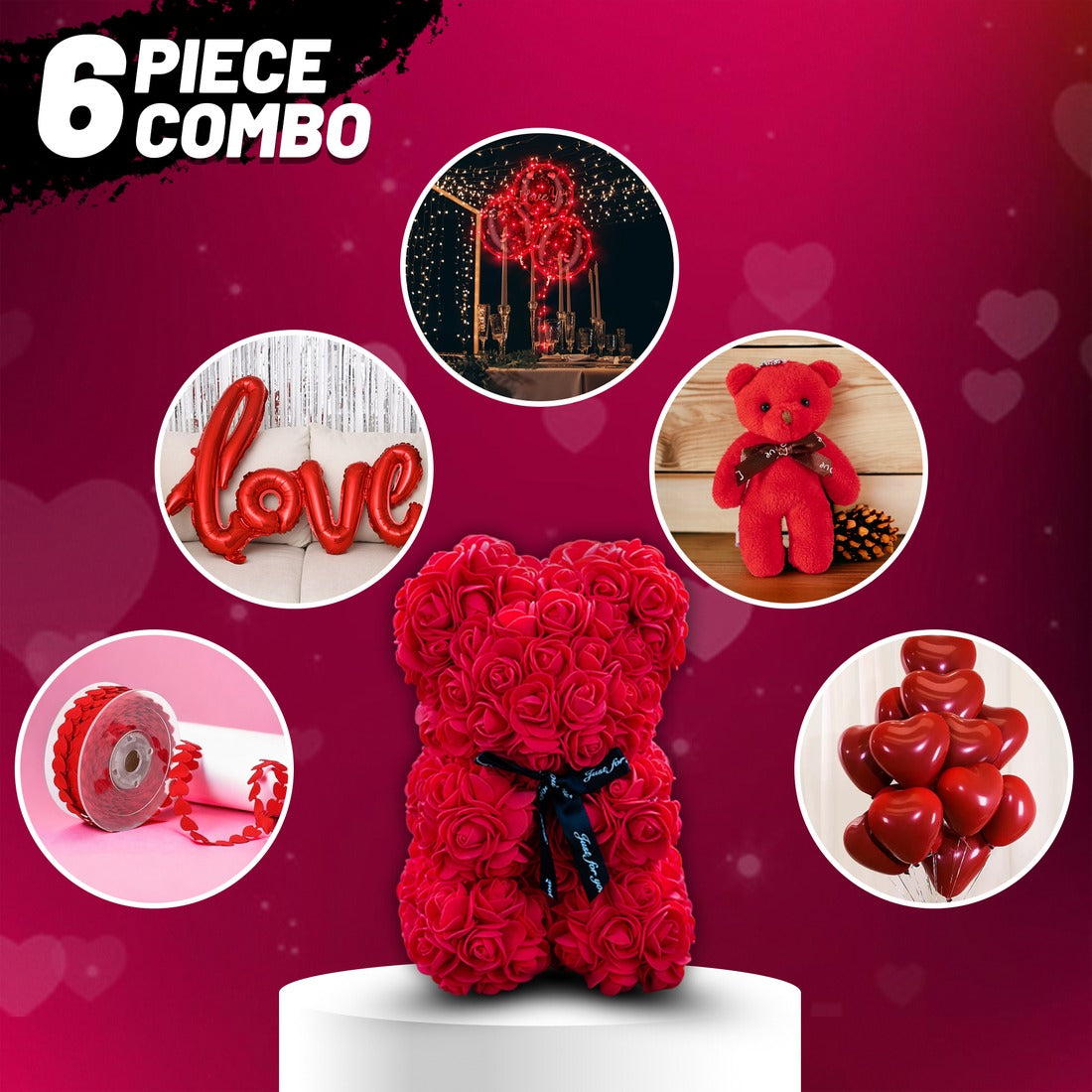 Romantic Valentine's Day 6 piece Gifts Combo Offer Zaappy