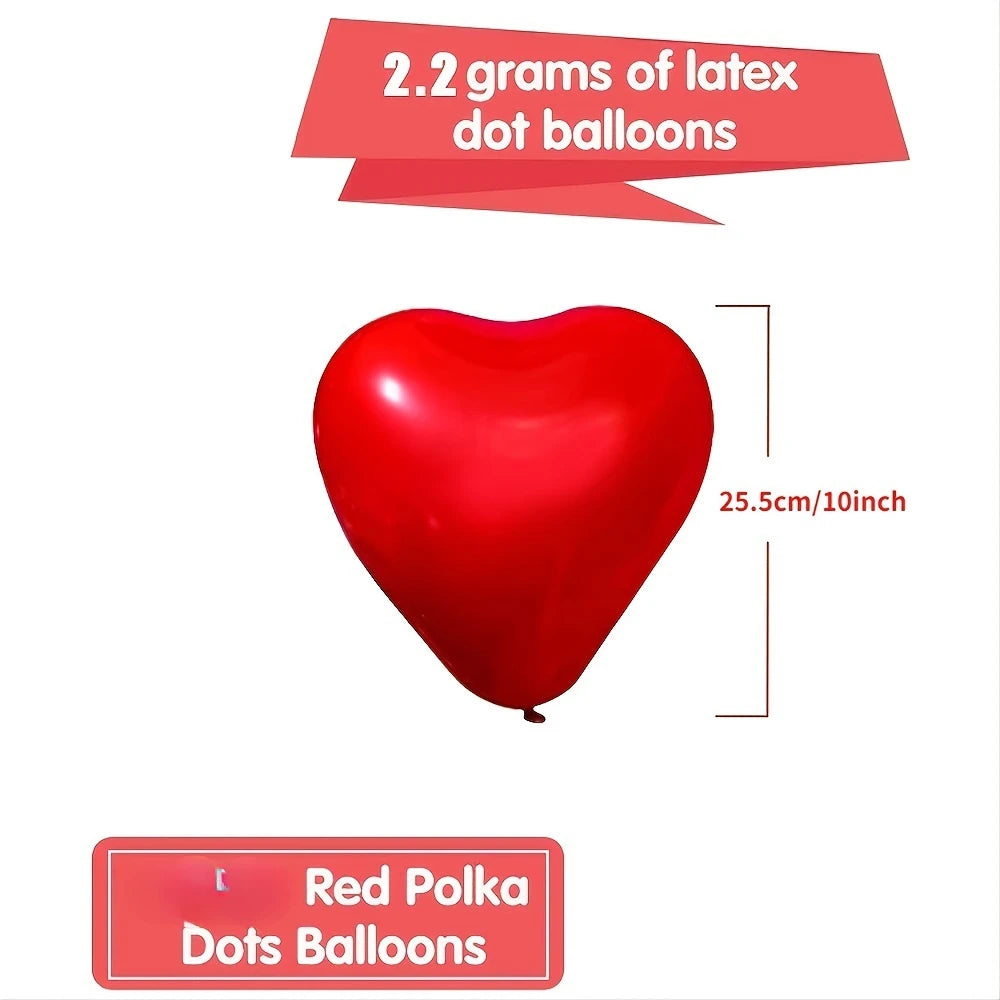 Double Layer Thicken Love Heart Shaped Latex Balloons For Valentine's Day