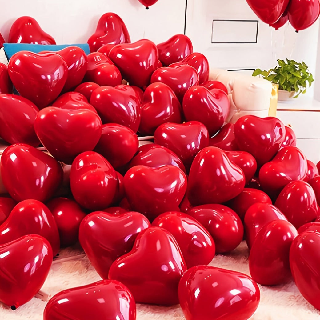 Double Layer Thicken Love Heart Shaped Latex Balloons For Valentine's Day