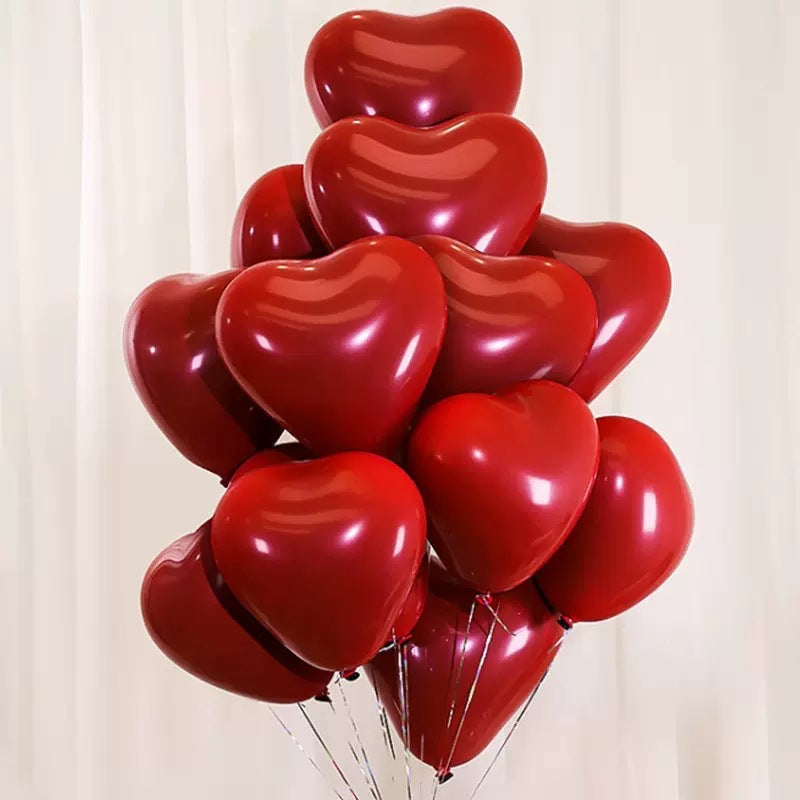 Double Layer Thicken Love Heart Shaped Latex Balloons For Valentine's Day