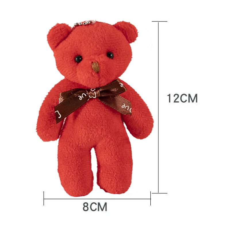 Valentine Cute Mini Teddy Bear Plush Toy Keychain | Stuffed Bear Doll Pendant