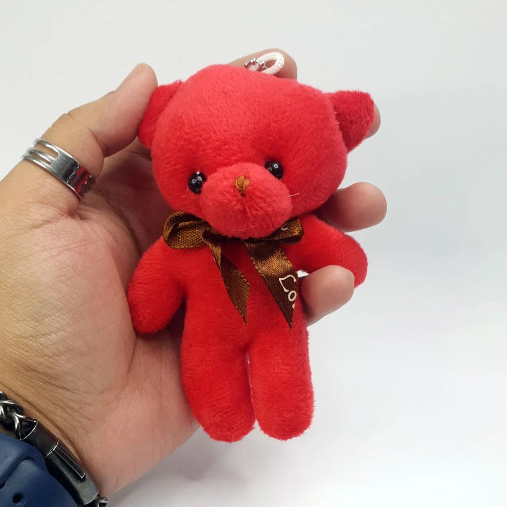 Valentine Cute Mini Teddy Bear Plush Toy Keychain | Stuffed Bear Doll Pendant