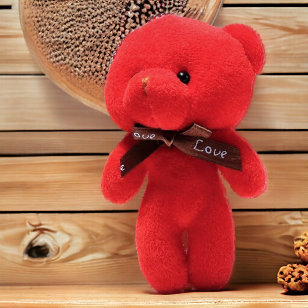 Valentine Cute Mini Teddy Bear Plush Toy Keychain | Stuffed Bear Doll Pendant For Bag Zaappy