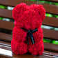 Handmade Rose Flower Teddy Bear With Bowknot Gift For Valentines Day Zaappy