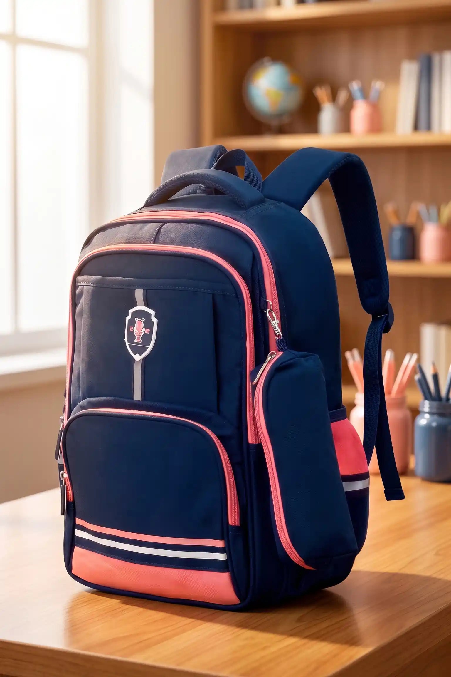 Vertex Kids 16 Inch School Bag with Pencil Pouch, 7-13 Years With Adjustable Strap Buckle