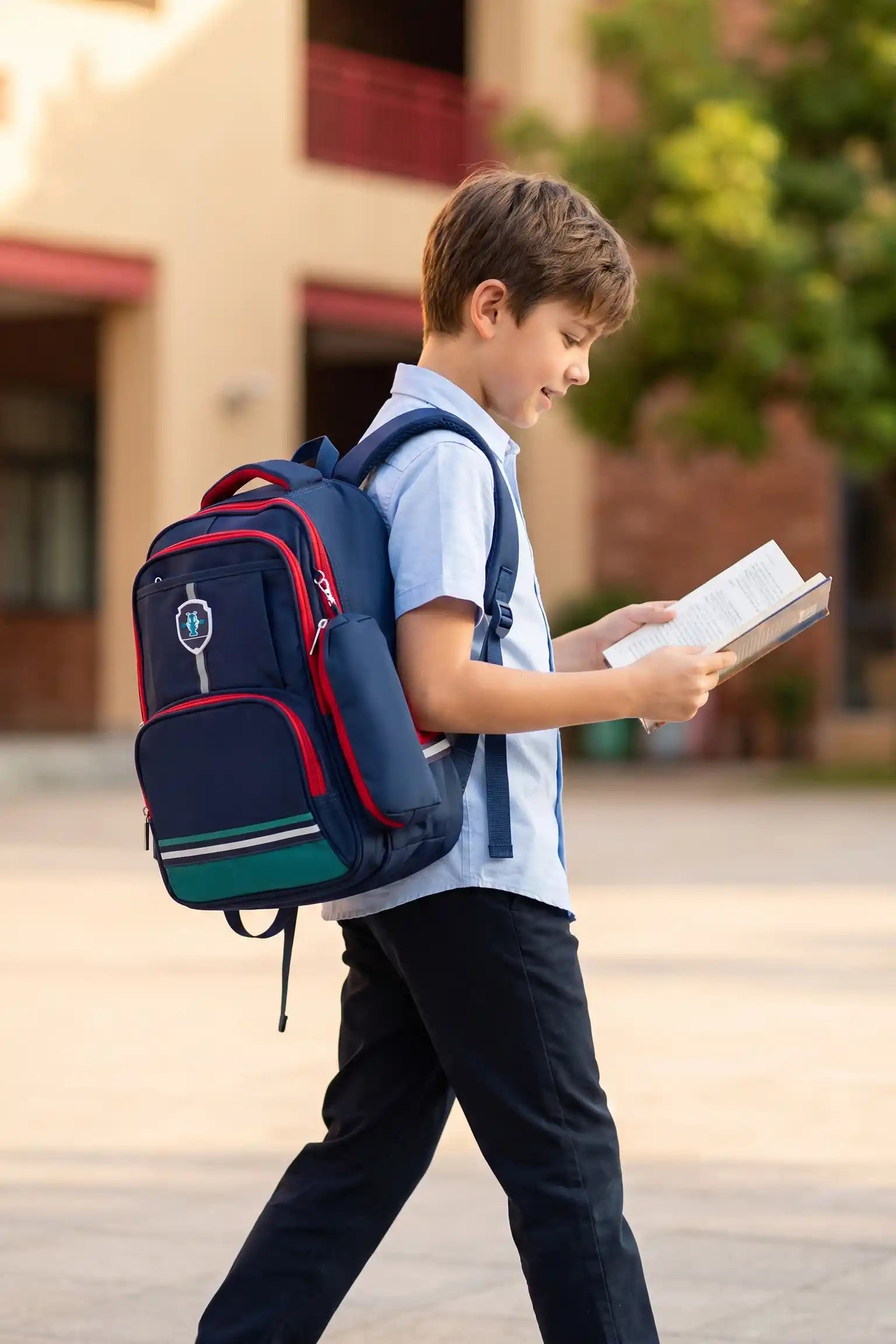 Vertex Kids 16 Inch School Bag with Pencil Pouch, 7-13 Years With Adjustable Strap Buckle