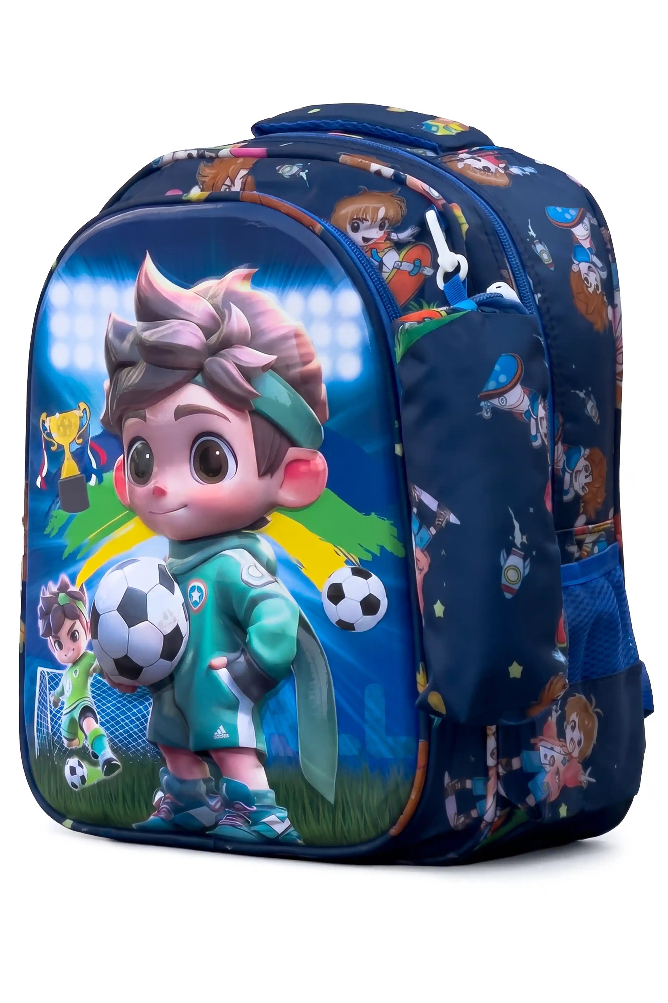 Victory Star Printed Kids 14 Inch School Bag with Pencil Pouch, 4-12 Years With Adjustable Strap Buckle