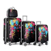Printed Splash Paint 4 Pcs Set 7, 20, 24 and 28 Inches Travel Luggage Bag | Splash Paint Printed Suitcase