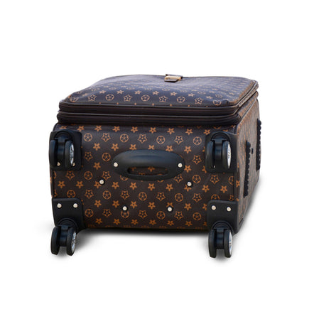 LVR PU Leather Luggage Lightweight Trolley Bag with Spinner Wheel 3 Pcs Set 20" 24" 28 Inches