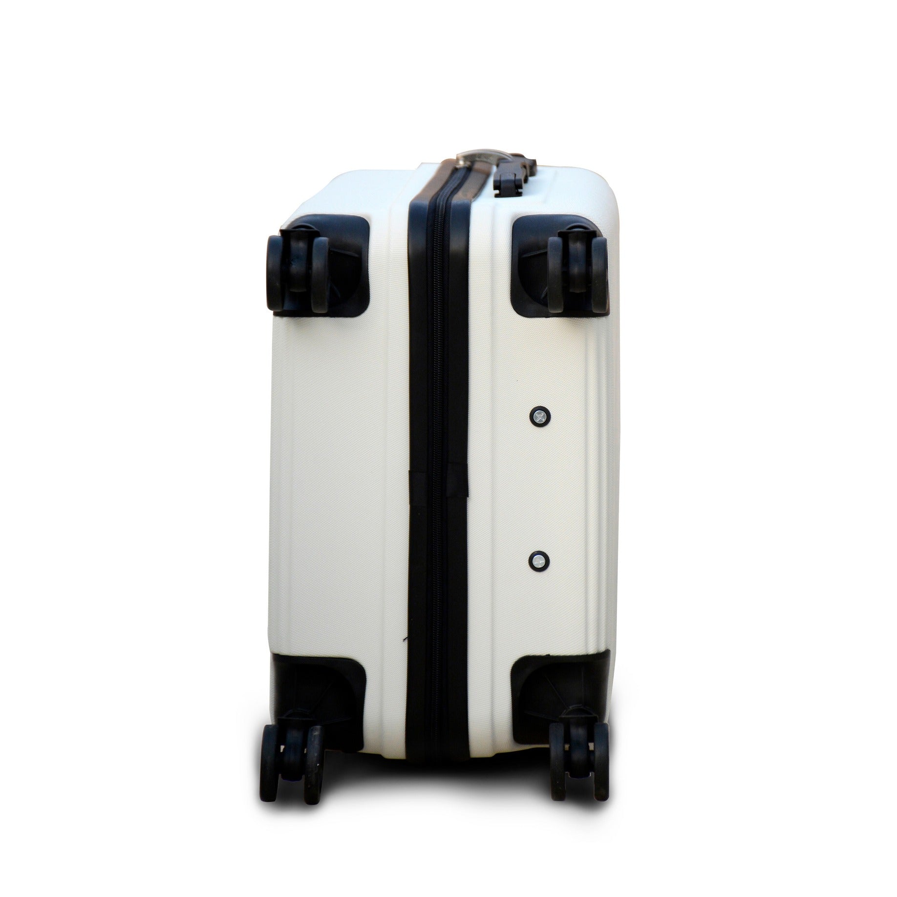 20" White Colour JIAN ABS Line Luggage Lightweight Hard Case Carry On Trolley Bag With Spinner Wheel Zaappy.com