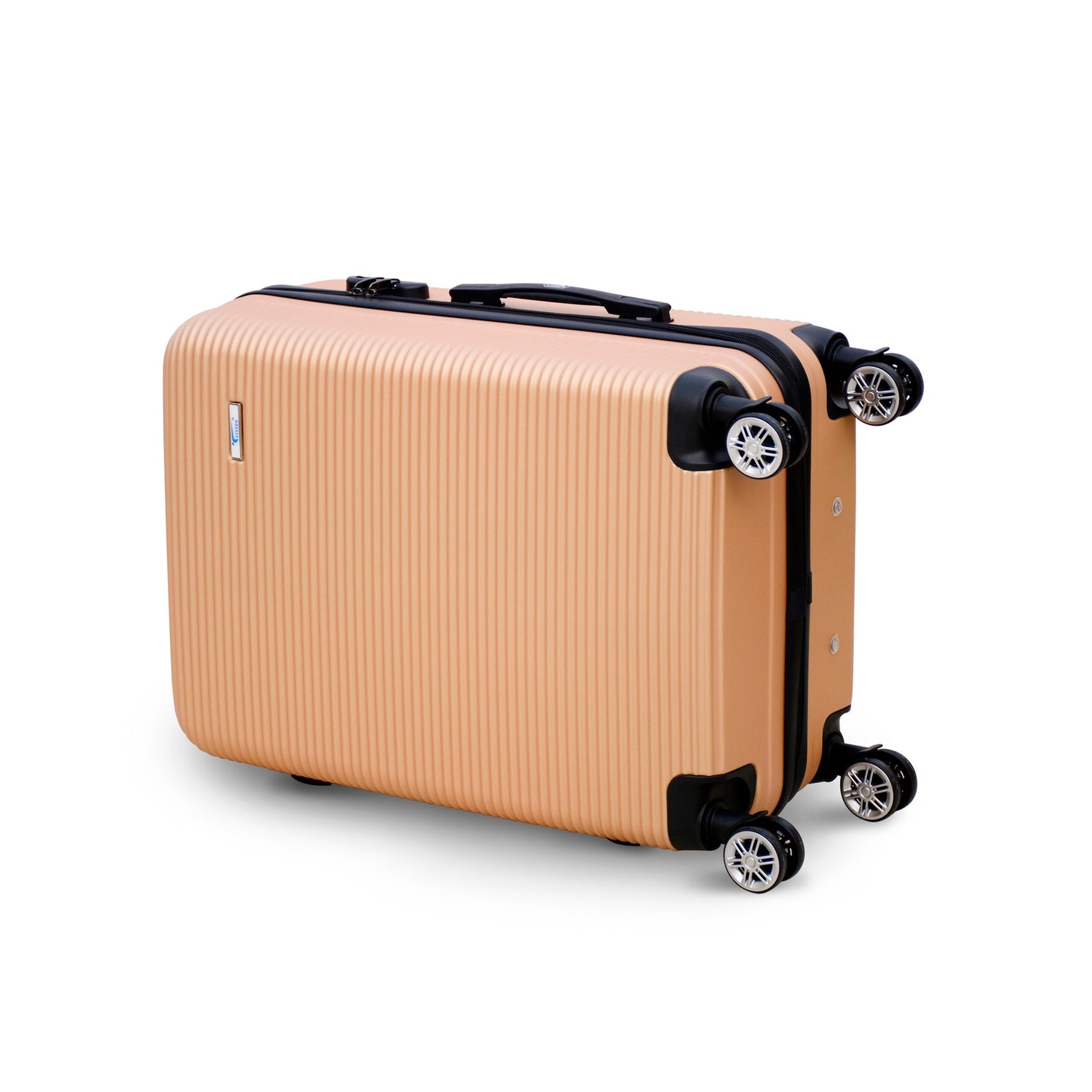 24" Gold Colour JIAN ABS Line Luggage Lightweight Hard Case Trolley Bag With Spinner Wheel